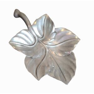 Vintage Bruce Fox Royal Hickman Cast Aluminum Leaf Bowl Signed Mid-Century Cox